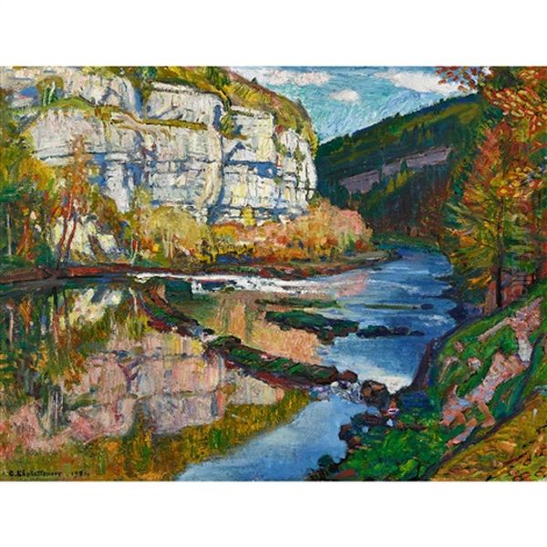 Le Doubs. Barrage Du Moulin Calame - view 1