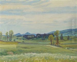 Juralandschaft Im Fruhling, 1939 by Charles L'Eplattenier