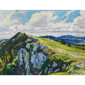 Chasseral Vu Du Mont Racine by Charles L'Eplattenier