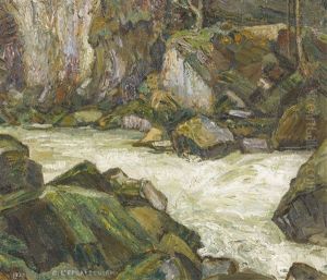 Wilder Gebirgsbach by Charles L'Eplattenier