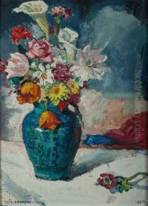 Bouquet Au Vase Bleu