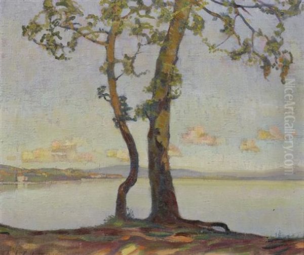 Vue Du Lac De Neuchatel Depuis Colombier - view 1