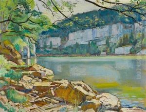 Vue Sur La Vallee Du Doubs by Charles L'Eplattenier