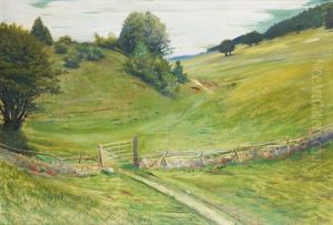 Prairie Dans Le Jura (+ Mobilier Et Motifs Decoratids Dans Le Style Sapin, Sketch; Verso) by Charles L'Eplattenier