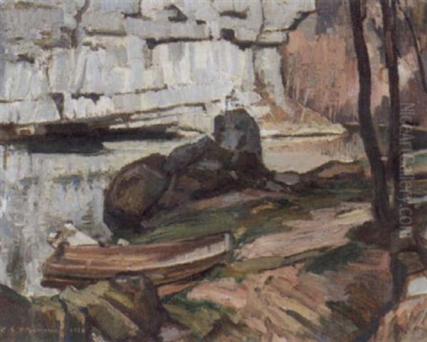 Barque Au Bord Du Doubs - view 1