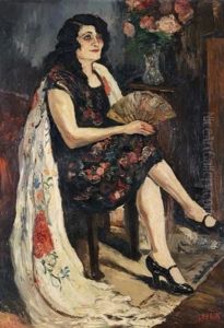 Femme Au Chale by Marcel Leprin