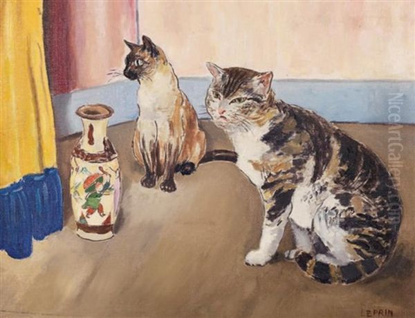 Les Chats Au Vase Chinois - view 1