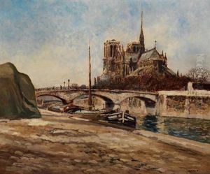 Le Chevet De Notre Dame by Marcel Leprin