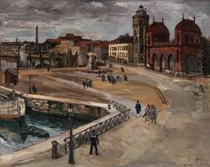 Marins Sur Le Port, Dunkerque by Marcel Leprin