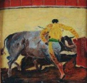 Scene De Tauromachie by Marcel Leprin