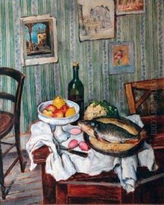 Nature Morte Au Poisson by Marcel Leprin