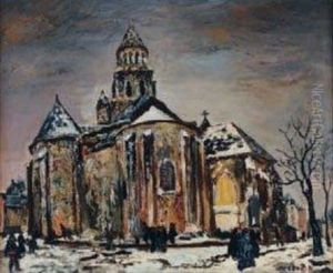 L'eglise Notre Dame La Grande Poitiers by Marcel Leprin