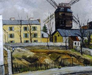 Montmartre, Le Moulin De La Galette by Marcel Leprin