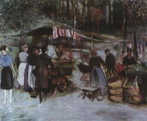 Strassenszene Mit Marktfrauen by Marcel Leprin