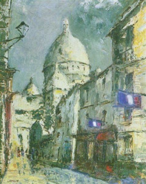 Rue A Montmartre Et Le Sacre-coeur - view 1
