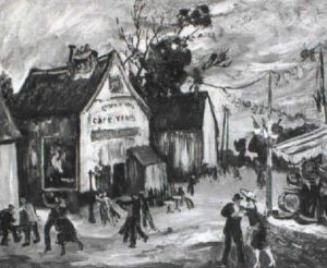 Strasentanz Vor Dem Cafe Vines by Marcel Leprin