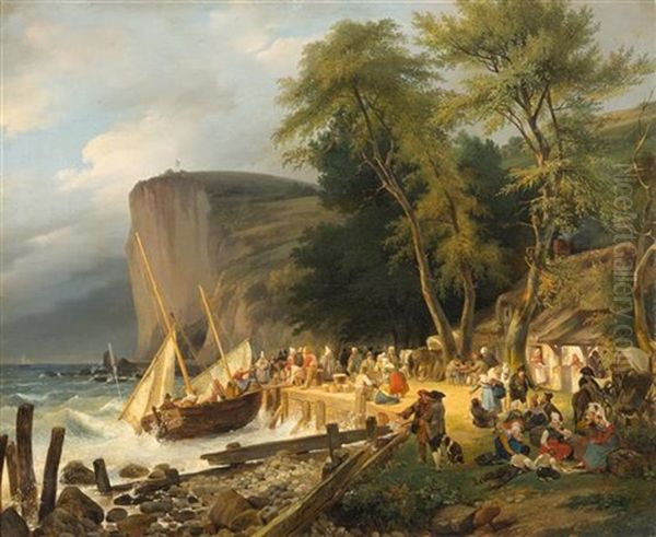 A View Of The Coast At Le Havre By La Heve - view 1