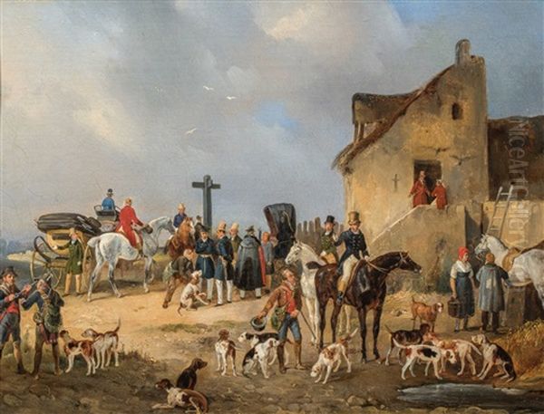 Le Depart Pour La Chasse A Courre - view 1