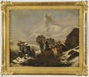 Paysage De Susten En Suisse by Auguste-Xavier Leprince