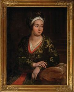 Portrait De Dame Vetue A L'orientale