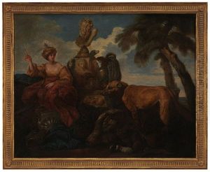 Circe Changing The Companions Of Ulysses (after Giovanni Benedetto Castiglione)
