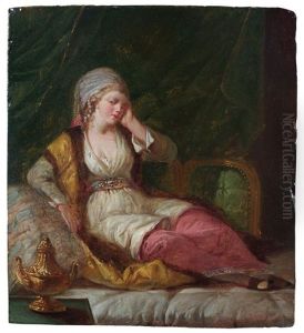 Jeune Sultane Sur Un Sofa