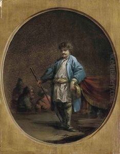 A Trompe L'oeil With A Man In Georgian Dress