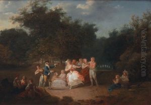 Gallant Party In A Park by Jean-Baptiste Leprince