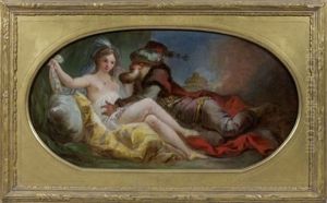 Scene De Harem by Jean-Baptiste Leprince