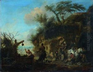 Une Ferme Russe (after Philips Wouwermans)