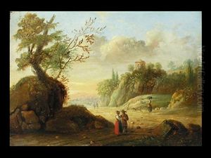 Seelandschaft Mit Figurenstaffage by Jean-Baptiste Leprince