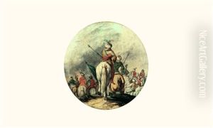 Le Depart De L'armee Turque by Jean-Baptiste Leprince