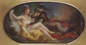 Scene De Harem by Jean-Baptiste Leprince