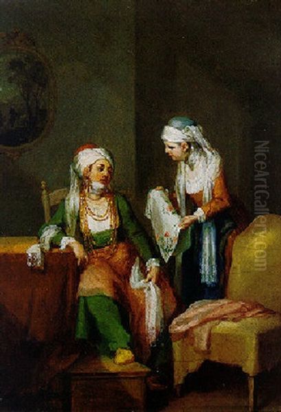 Turkish Woman And Her Servant In An Interior - view 1