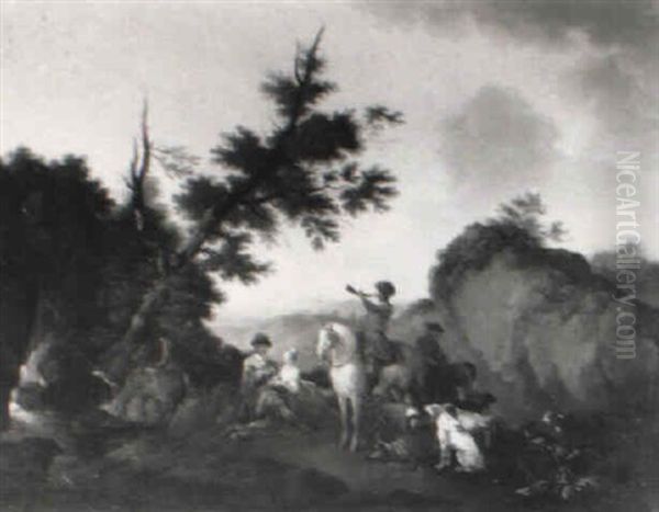 A Hunting Party After The Chase - view 1