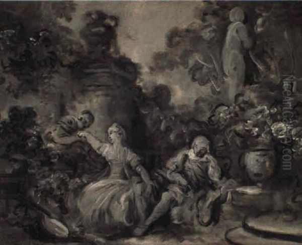 Le Jaloux- Lovers In A Garden - view 1