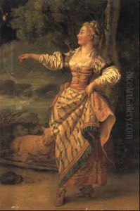 A Shepherdess Dancing by Jean-Baptiste Leprince