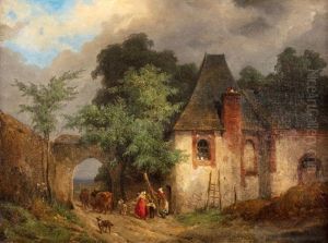 Le Troupeau Sortant De La Ferme Le Troupeau Sortant De La Ferme