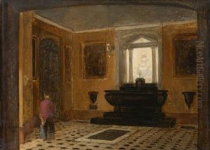 Interieur D'une Chapelle by Robert Leopold Leprince