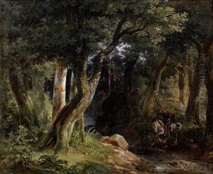 Charlemagne, Egare Dans La Foret, Decouvre Les Eaux D'aix-la-chapelle by Robert Leopold Leprince