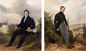 Portrait Du Jeune Dautricourt De Lartigny Et Portrait D'antoine Claude Jean Dautricourt De Lartigny (pair)