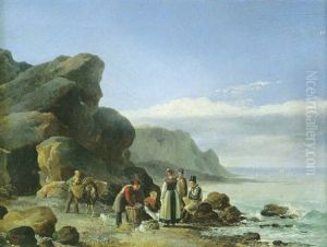 L'aubergiste Achetant Ses Poissons Aux Pecheurs Sur La Plage