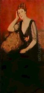Sitzende Dame In Schwarzem Kleid (nach Auskunft Des         Vorbesitzers Dargestellte Auf Der Familie Rothschild)