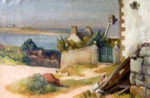 Chaumiere Pres De La Riviere D'etel by Jules Leray