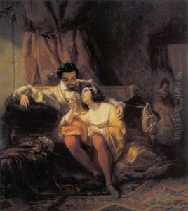 De Geliefden by Joseph Henri Francois Van Lerius
