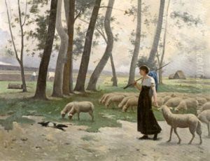 La Gardienne De Moutons by Henry Lerolle