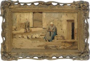 A Quiet Afternoon In The Village by Emile Benard