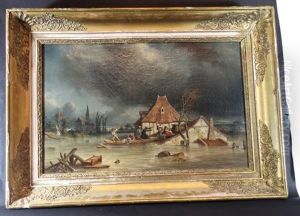 Personnage En Bord De Mer Et Paysage (recto-verso) by Auguste Leroux