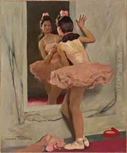 Balletteuse Vor Dem Spiegel by Auguste Leroux