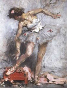 La Robe De Bal Et La Danseuse by Auguste Leroux